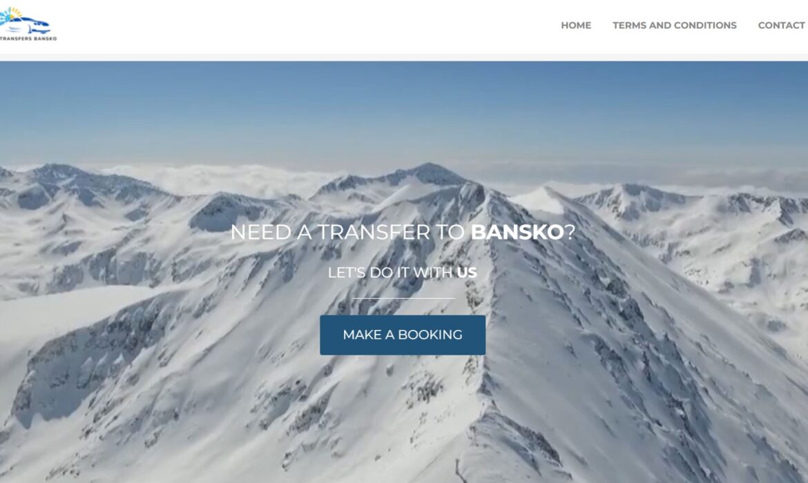 Уебсайт на VIP Transfers Bansko
